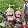 thumbnail image 2 of Motor Lindo Cerdo Rosa Con Casco Hélice Rompevientos Pato Bicicleta De Carretera De Equitación Ciclismo Accesorios De Coche Decoración, 2 of 4