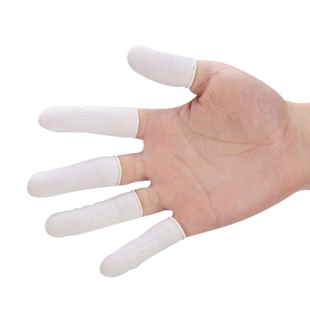 WALFRONT 300Pcs Disposable Latex Finger Cots Fingertips Protective Finger Gloves Ultra thin Safety Durable Elastic Natural Latex Tissue Finger Cot for Tattoo Manicure Painting Jewelry Cleaning Walmart...