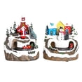 thumbnail image 2 of SSZMDLB under $5 2Pcs Christmas Music Box, Rotating Christmas Music Box, Resin Decorations with Concert Movement, Holiday Gift Home Decor, 360 Degree Rotation with Magnetic Train, 2 of 9