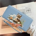 thumbnail image 5 of OIDERY Long Zippered Purse Wallet for Women Credit Card Holder for Women Floral Surroundings Wolf Pup Serene Atmosphere Durable Polyester Lining Travel Accessory Card Holder, 5 of 11