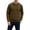 Brown, variant on Mens Solid Color Half Zip Long Sleeve Knit Shirt Casual Soft Breathable Tops For Daily Work And Casual Wear Olive