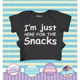thumbnail image 2 of Shop4Ever I'm Just Here for the Snacks Funny Baby's Bodysuit Infant Cotton Romper 24 Months Black, 2 of 5