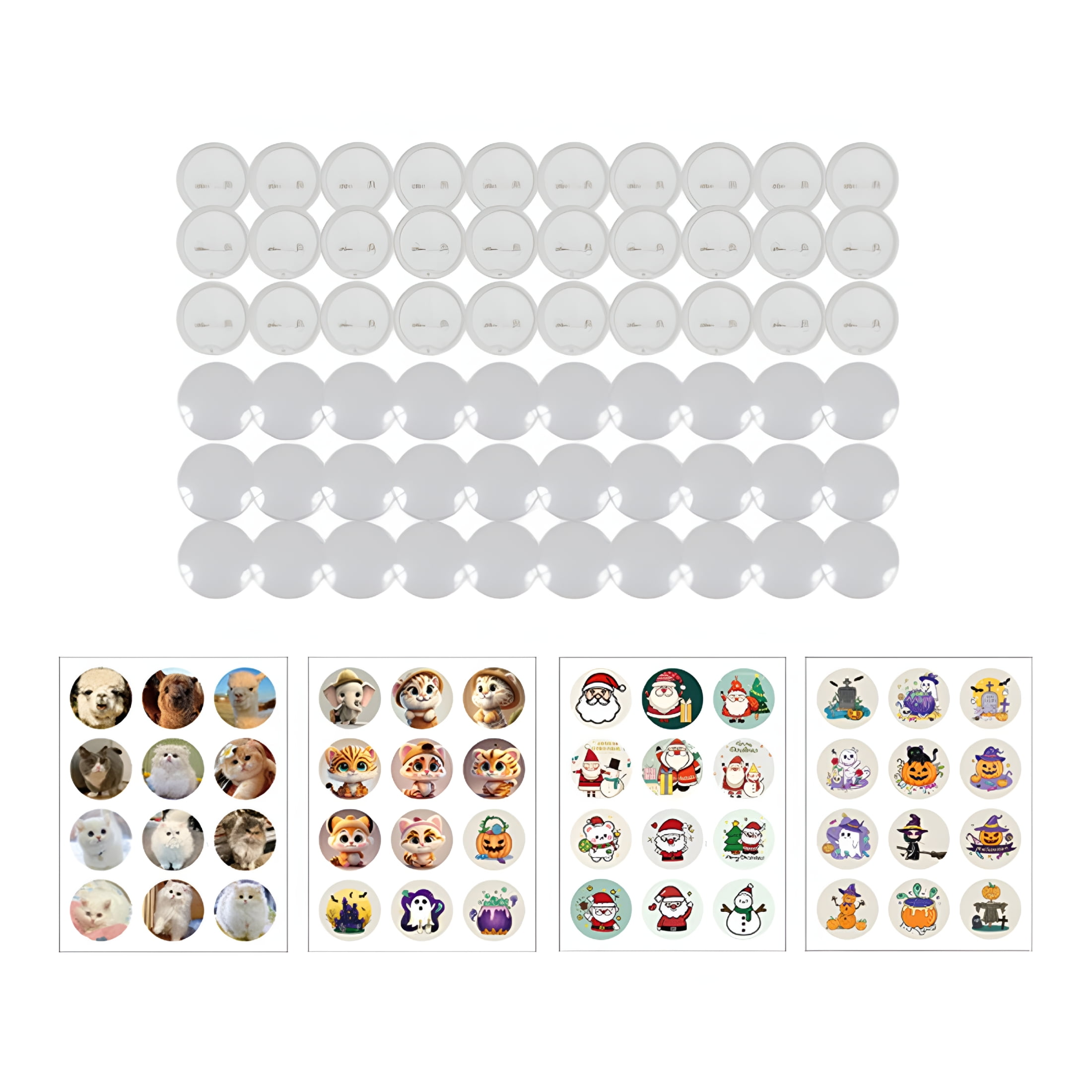 EXLEAF 2026 New Button Badge Machine,Diy Badge Button Maker Press Machine,Diy Push Pull Button Making Machine Portable,Blank Button Pins Badge Making Clips Arts Crafts,Badge Button Makers