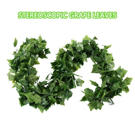 

RKSTN Mothers Day Gifts Simulation Rattan Leaves Green Plants Color Printing Three-dimensional Rattan Courtyard Fence Living Room Stairs Hotel Decorative Plant Vine Strips on Clearance