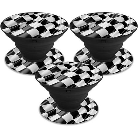 MightySkins POSOCK-Race Flag Skin Decal Wrap for Pop Sockets Sticker - Pack of 3 - Race Flag