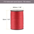 thumbnail image 2 of Thin Waxed Thread 175 Yards 0.45mm Polyester String Cord for Machine Sewing Hand Quilting Weaving, Red, 2 of 5