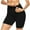Black, variant on Women Solid Color Running Shorts Sport Pant Elastic Waist Workout Shorts