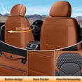 thumbnail image 2 of Fit for Honda Accord 2003 Seat Cover, Premium Leather Full Set of 5 Seats Waterproof Beautify Interior, Black and Orange Car Seat Covers, 4-Door Sedans Only, Upgrade the Car's Interior, 2 of 9