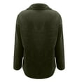 thumbnail image 4 of Voncos Jackets for Women Vintage Long Sleeve with Pockets Turnover Collar Solid Color Buttons Loose Jackets Lightweight Tops Army Green Size XL, 4 of 5