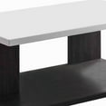 thumbnail image 3 of Wooden Coffee Table with Open Shelf, Glossy White and Brown - Saltoro Sherpi, 3 of 5