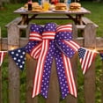thumbnail image 5 of Junepar Red White Blue Patriotic Decorative Bow 250 Year Anniversary 4th of July Star Stripe Bow Patriotic Wreath Bow for Front Door Porch Wreath & Outdoor Decor, 5 of 6