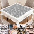 thumbnail image 6 of 31.5x31.5 Boho Style Game Mat, Anti-Slip Rubber Mahjong Pad with Noise Dampening for Tiles, Multi-Purpose Mat for Card Games Board Games and Table Protection, 6 of 7