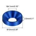 thumbnail image 2 of 60pcs M4 Counterbore Washers, 10mm/0.39inch Aluminum Alloy for RC, Navy Blue, 2 of 6