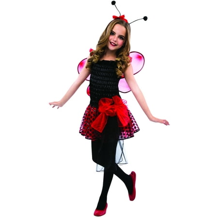 Living Fiction Adorable Queen Ladybug 3pc Girl Costume, Red, Small 4-6