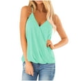 thumbnail image 2 of Wiyuqeen Spaghetti Strap Deep V Neck Tank Tops Womens Elegant Flowy Sleeveless Blouses Basic Loose Solid Color Camisoles Lightweight Summer Tees, 2 of 9