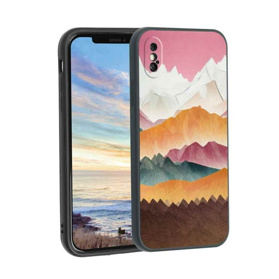 Compatible with iPhone XS Max Phone Case, Mountains-194 Case Men Women, Flexible Silicone Shockproof Case for iPhone XS Max