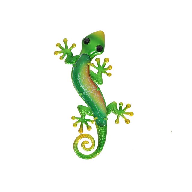 Inteprter Paquete de 2 esculturas de arte de pared para interiores, estatua colgante de reptil con forma de Animal de Metal, decoración de jardín, adorno Decoración del hogar Inteprter HA062715-00