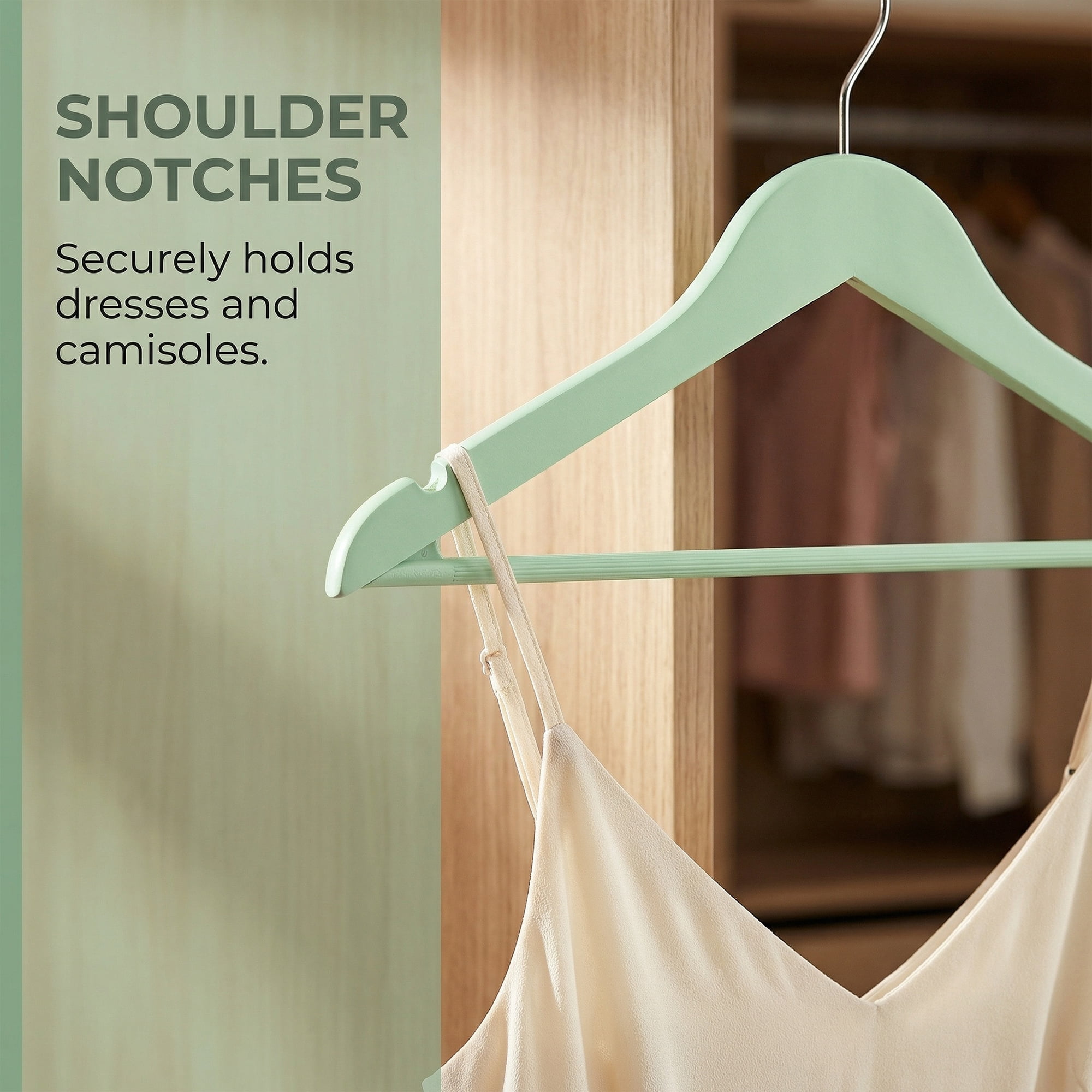 Unique Bargains 10Pcs Plastic Durable Space Saving Nonslip Hangers Green