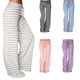 thumbnail image 5 of Sonducket Pantalones de yoga de pierna ancha con cordón de cintura elástica estampado a rayas para mujer Prendas para la parte inferior del cuerpo Azul L Sonducket AP001985-13, 5 of 6