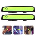thumbnail image 3 of GOOHOCHY 2pcs LED brazalete reflectante LED brazalete para correr luces muñequeras correa, 3 of 8