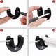 thumbnail image 4 of 2 Pieces Wall Mounted Clothes Rod Bracket, Curtain Rod Bracket, Shower Curtain Rod Socket for 1.26" Diameter Clothes Rod, 4 of 5