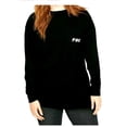 thumbnail image 3 of Victoria's Secret Pink Campus Crew Bling Sequin Dog Long Sleeve Tee T-Shirt Pocket Black Size Small New, 3 of 4
