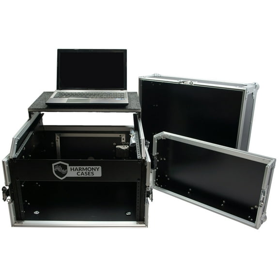 Harmony Cases HCM4ULT Professional Grade DJ Laptop Glide Rack Case, 49.5 lbs