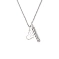 thumbnail image 2 of Delight Jewelry Two-tone Runner Silhouette in Heart Silvertone Always My Mother Bar Charm Necklace, 23", 2 of 4