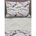 thumbnail image 3 of Dragonfly Comforter & Sham Bedding Set, Abstract Bugs Hippie Style Sketchy Flowers Art, 3 pcs Duvet Set Microfiber Filling Quilt, 5 Sizes, Pale Blue Purple, by Ambesonne, 3 of 4