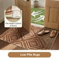thumbnail image 3 of NewBuros 3'x5' Area Rugs for Living Room, Non-Slip Machine Washable Rugs, Soft Stain Resistant Low Pile Vintage Distressed Print Western Indoor Carpet, Yellowbrown, 3 of 10
