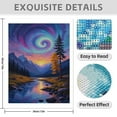 thumbnail image 3 of Diamond Art Kits for Adults - 5d Swirling Sky Mountain River Sunset Diamond Painting for Adults, Diamond Art for Adults Beginners, Diamond Painting Kits for Adults for Home Wall Decor, 3 of 7