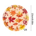 thumbnail image 5 of 24 Pcs Fall Disposable Paper Plates, Maple Leaf Print Tableware Set for Thanksgiving Dinner, Fall Party Favors, 5 of 6