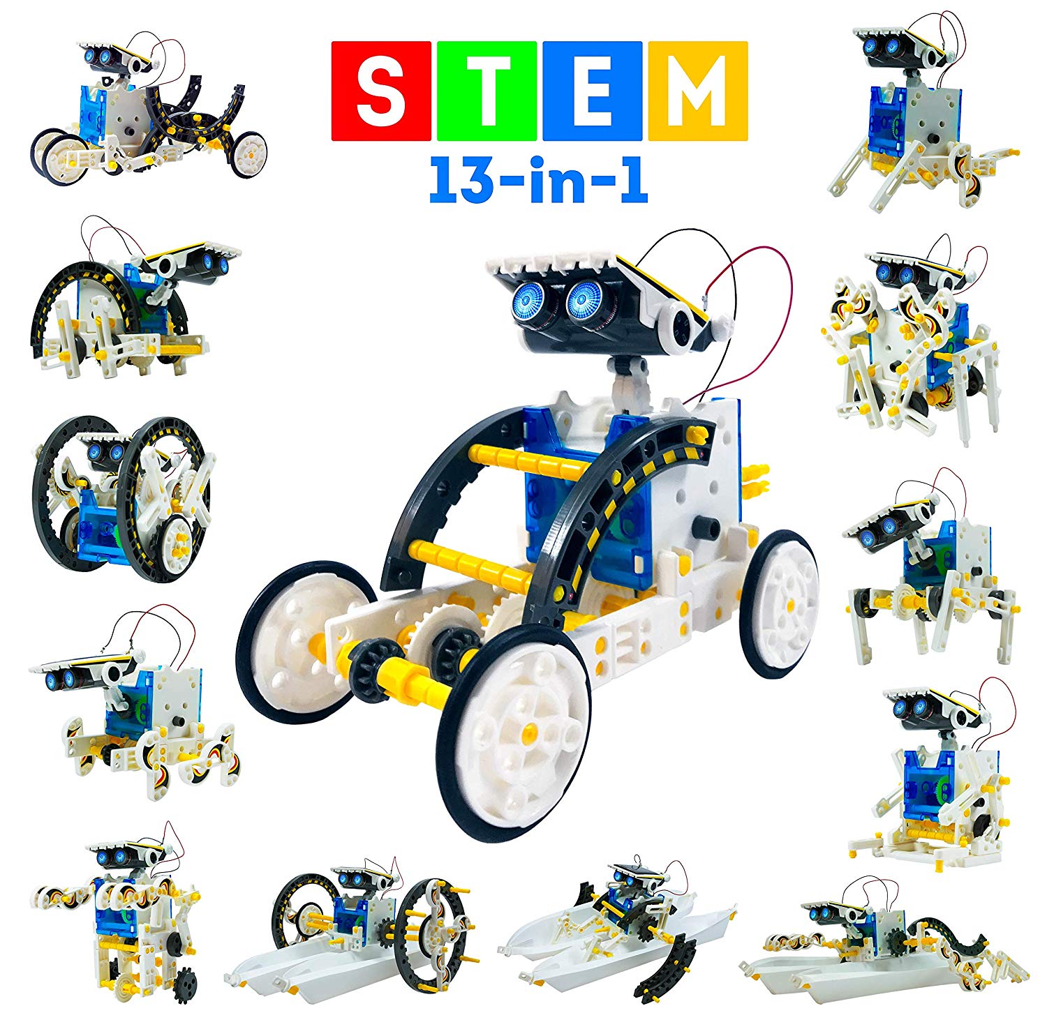 Educational Solar Robot Toys Kit - 195PCS DIY Science ...