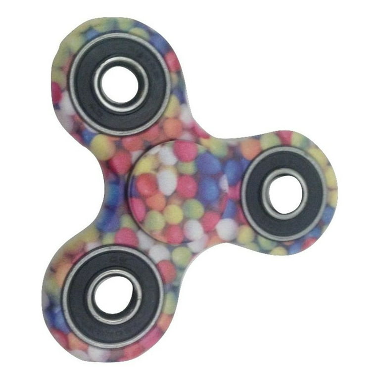new Tri Hand Spinner Fidget Spinners Bright Colors Gumballs Gum Design Toy  Stress Reducer Ball Bearing - May help with ADD, ADHD, Anxiety, and Autism