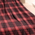 thumbnail image 3 of Red and Black Plaid Pattern Blanket,Comfortable Soft Flannel Throw Blanket,All Season,Warm Lightweight Blankets for Sofa Bed Couch Living Room Chair,30"x40", 3 of 4