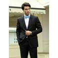 thumbnail image 3 of HISDERN Light Blue Men Bow Tie Floral Formal Bowties Handkerchief Pocket Square Set Self Tie Bowtie, 3 of 6