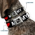 thumbnail image 2 of Buckle-Down Pet Collar, Dog Collar Metal Seatbelt Buckle, I Heart My Wiener Dog Silhouette Black White Red, 13 to 17 Inches 1.5 Inch Wide, 2 of 8