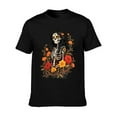 thumbnail image 4 of T-shirt Men's Day of the Dead theme pure cotton T-shirt men's top black and white sizes S-5XL, 4 of 10