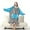 BLUE, variant on Oversized Wearable Blanket Hoodie, Sherpa Blanket Hoodie Sweatshirt for Adults Womens Men