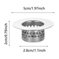 thumbnail image 3 of 1PC 5CM 304 Stainless Steel Round Floor Drain, Universal Hair Catcher For Bathroom Wash Basin Clog Mesh Screenin Floor Drain Shower Drain Grate Outdoor Yard Drain-Pipe Exhaust Pipe Roof Balcony Use, 3 of 5