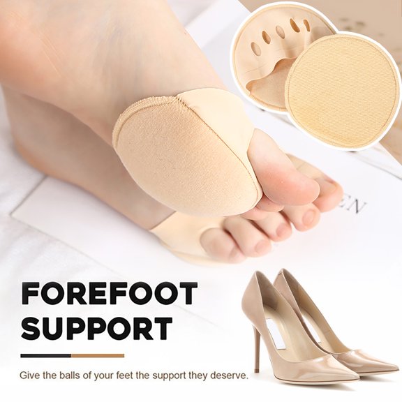 High Heel Forefoot Pads, Beige - 1 Pair, Comfortable Non-Slip Corrective Toe Socks Women'S High Heels Invisible Socks Honeycomb Fabric Forefoot Pads, Easter, St. Patrick'S Day, Wed Makeup Organizers