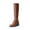 WHISKY, variant on Women's Classic Knee-High Boots with Side Zip, Low Block Heel – Perfect for Work, Casual, and Dressy Outfits