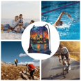 thumbnail image 6 of Rocae Neon Shanghai Cityscape Night for Drawstring zipper Backpack Gym Backpack Bag for Men and Women, 6 of 6