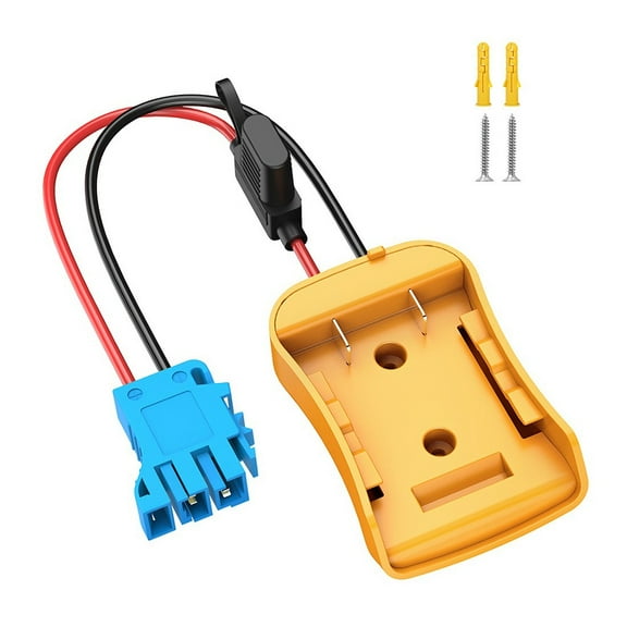 Battery Adapter For Dewalt 20V Converter With Wire Harness Connector 12Awg Wire