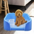 thumbnail image 4 of Dog Potty Tray, Puppy Training Tray, Easy to Clean up Urinal with Protection Wall Every Side, Litter Pad Holder Bedpan, Mesh Dog Toilet, 4 of 7