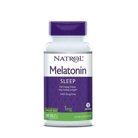 - Natrol Melatonin Tablets, 1mg, 180 Count