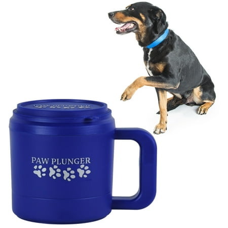 UPC: 0858506003236 | Paw Plunger The Muddy Paw Cleaner for Dogs Soft Bristles & Handle Medium Blue