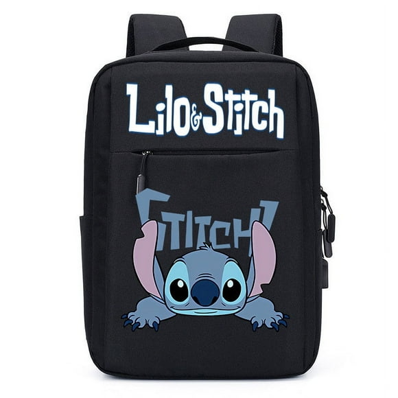 Stitch Men And Women Backpack, Teen School Computer School Bag With USB Charging Port, Suitable For School-HAPDEN