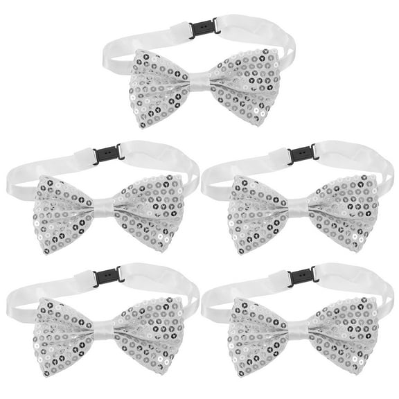 BESTYASH 5-Pack Sparkling Adjustable Bow Ties for Performance, and Stylish for Suits, Weddings, and Special Events