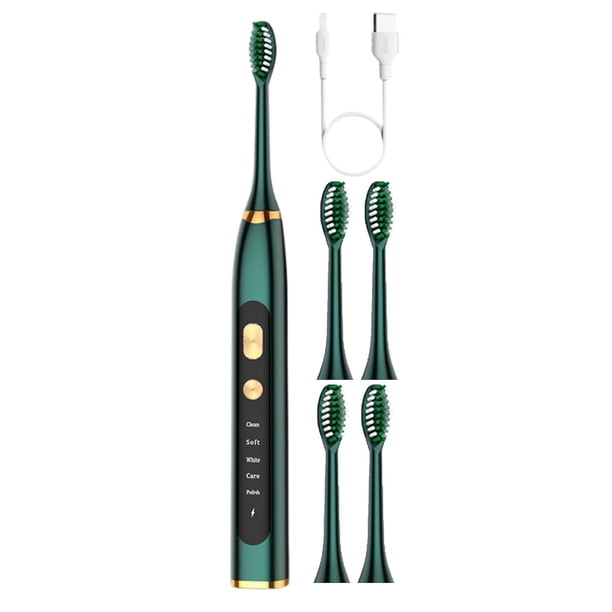 Cepillo bnqueador, limpieza ultrl cabezales de cepillo, para hombres, mujeres, , motor sónico, tiempo de uso de 15 - Verde Macarena Cepillo de dientes eléctrico